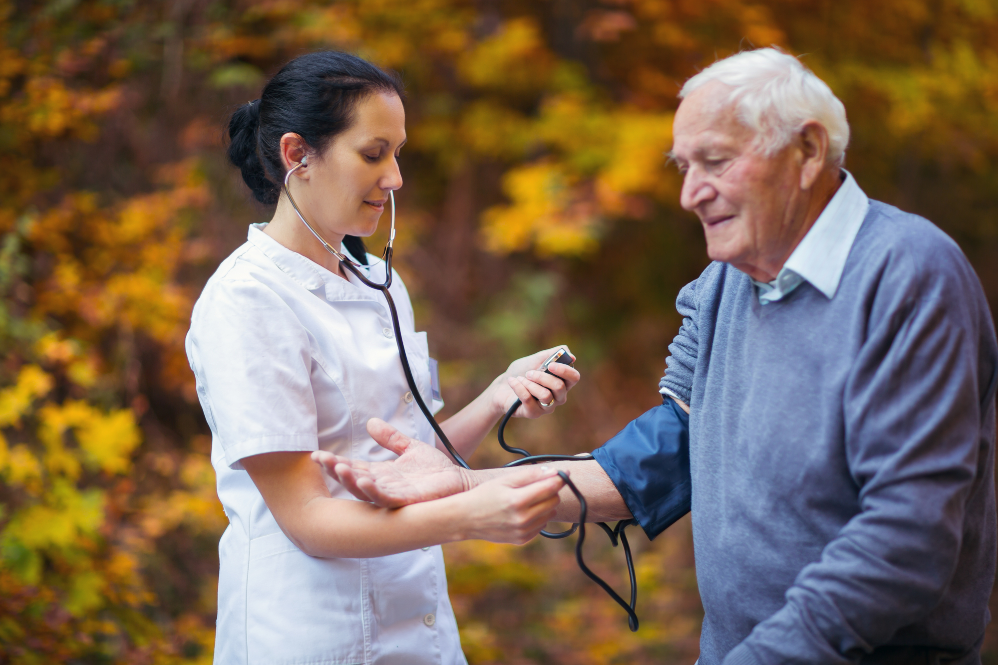 Older Man Testing Heart